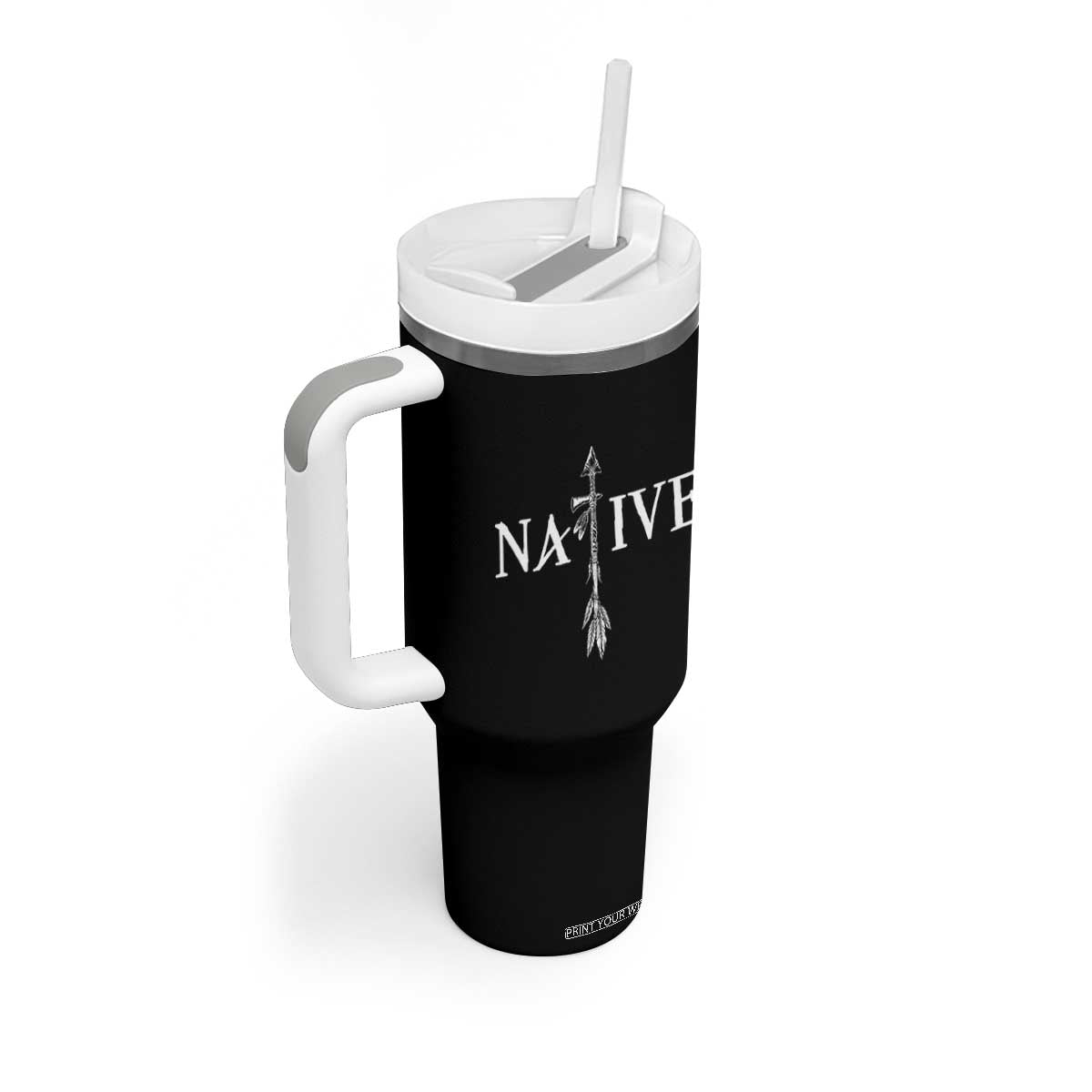 Native American Indian Tomahawk Indigenous Pride Tumbler With Handle TS11 Print Your Wear