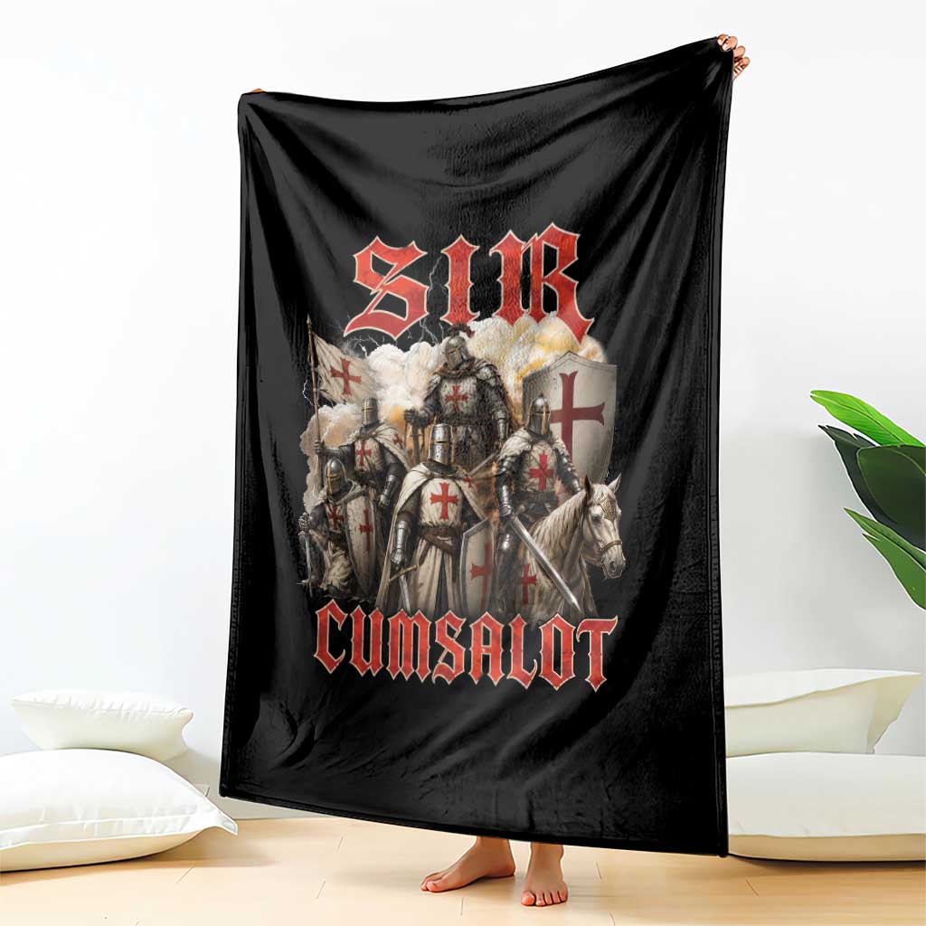 Sir Cumsalot Funny Offensive Knight Meme Bootleg Graphic Throw Blanket TS11 Print Your Wear