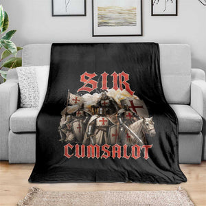 Sir Cumsalot Funny Offensive Knight Meme Bootleg Graphic Throw Blanket TS11 Print Your Wear