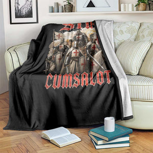 Sir Cumsalot Funny Offensive Knight Meme Bootleg Graphic Throw Blanket TS11 Print Your Wear