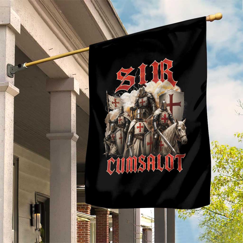 Sir Cumsalot Funny Offensive Knight Meme Bootleg Graphic Garden Flag TS11 Print Your Wear