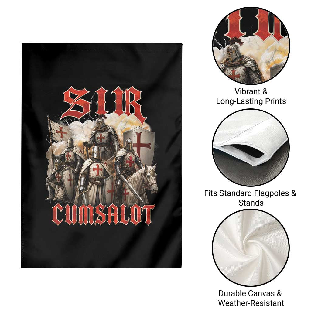 Sir Cumsalot Funny Offensive Knight Meme Bootleg Graphic Garden Flag TS11 Print Your Wear