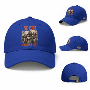 Sir Cumsalot Funny Offensive Knight Meme Bootleg Graphic Baseball Cap TS11 Baseball Cap Universal Fit Royal Blue Print Your Wear