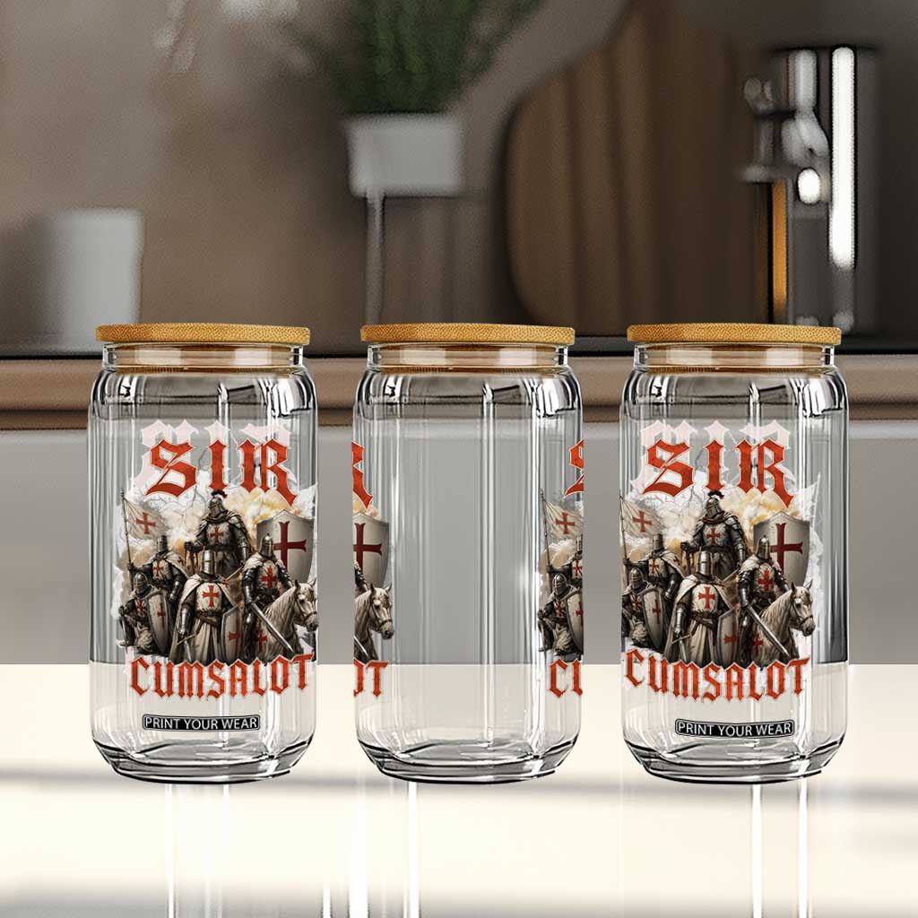 Sir Cumsalot Funny Offensive Knight Meme Bootleg Graphic Glass Can TS11 Print Your Wear