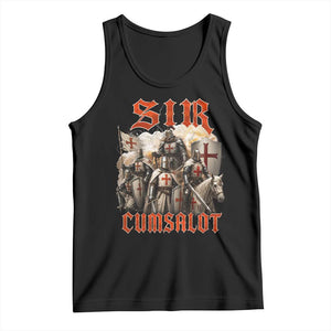 Sir Cumsalot Funny Offensive Knight Meme Bootleg Graphic Tank Top TS11 Black Print Your Wear