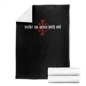 Make No Peace with Evil Knight Templar Jerusalem Crusade Cross Throw Blanket TS11 Black Print Your Wear
