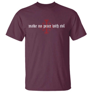 Make No Peace with Evil Knight Templar Jerusalem Crusade Cross T Shirt TS11 Maroon Print Your Wear