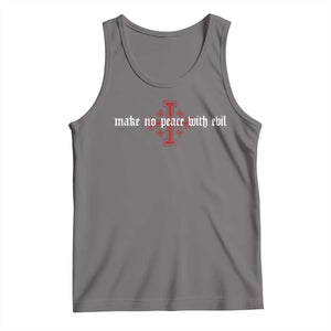 Make No Peace with Evil Knight Templar Jerusalem Crusade Cross Tank Top TS11 Deep Heather Print Your Wear