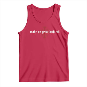 Make No Peace with Evil Knight Templar Jerusalem Crusade Cross Tank Top TS11 Red Print Your Wear