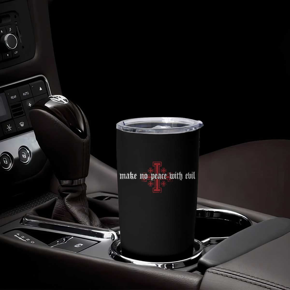 Make No Peace with Evil Knight Templar Jerusalem Crusade Cross Tumbler Cup TS11 Print Your Wear