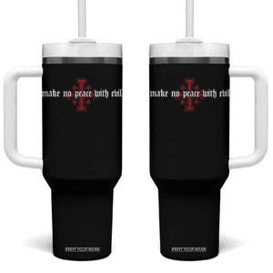 Make No Peace with Evil Knight Templar Jerusalem Crusade Cross Tumbler With Handle TS11 One Size: 40 oz Black Print Your Wear