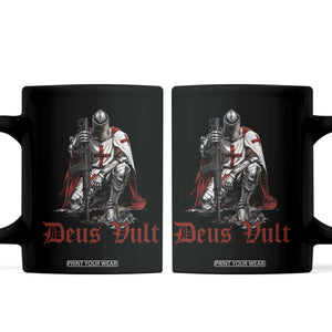 Deus Vult Knights Templar Gun Lover Coffee Mug Crusader Cross Soldier of Christ TS11 Black Print Your Wear