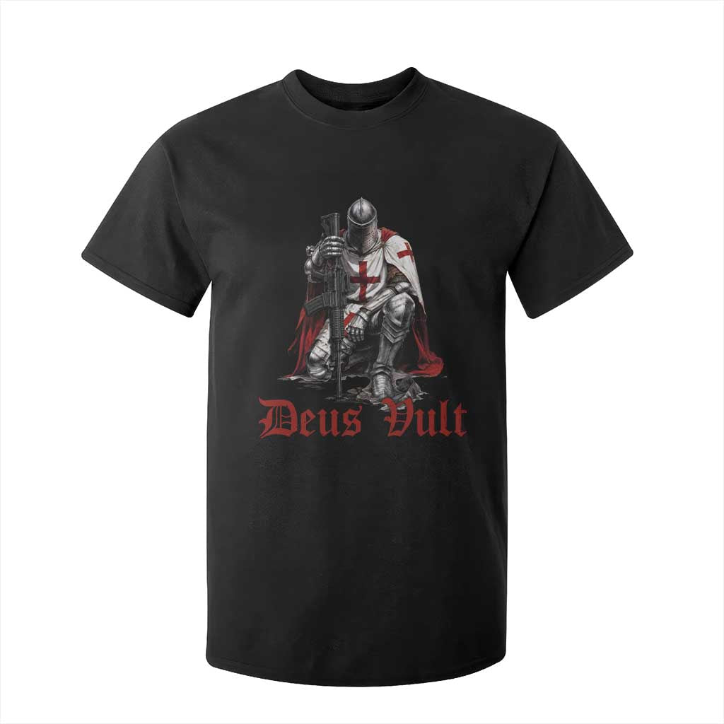 Deus Vult Knights Templar Gun Lover T Shirt For Kid Crusader Cross Soldier of Christ TS11 Black Print Your Wear