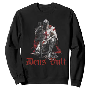 Deus Vult Knights Templar Gun Lover Sweatshirt Crusader Cross Soldier of Christ TS11 Black Print Your Wear