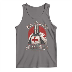 I Am Not Old I Am Middle Aged Funny Templar Knight Tank Top Medieval Ren Fair Humor TS11 Deep Heather Print Your Wear