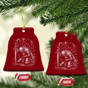Tummy Hurts Funny Medieval Knight Dark Fantasy Humor Ceramic Ornament TS11 Print Your Wear