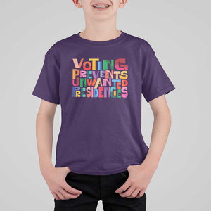 Voting Prevents Unwanted Presidencies T Shirt For Kid US Election Political 2024 TS11 Purple Print Your Wear