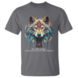 Native Americans T Shirt My Spirit Animal A Reflection Of My True Essence Wolf TS11 Charcoal Print Your Wear