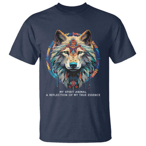 Native Americans T Shirt My Spirit Animal A Reflection Of My True Essence Wolf TS11 Navy Print Your Wear