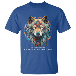 Native Americans T Shirt My Spirit Animal A Reflection Of My True Essence Wolf TS11 Royal Blue Print Your Wear