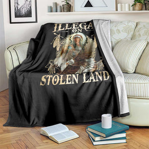 Native American Throw Blanket No One Is Illegal On Stolen Land Eagle Tribe TS11 Print Your Wear