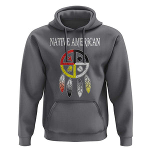 Native American Hoodie Medicine Wheel Dreamcatcher Spirit Animal Paws TS11 Charcoal Print Your Wear