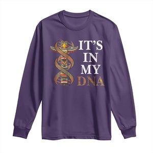 Native American Long Sleeve Shirt It's In My DNA Totem Indigenous USA TS11 Purple Print Your Wear