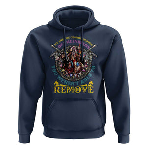 Native American Hoodie We Are The Grandchildren Of The Indians Indigenous Warrior TS11 Navy Print Your Wear