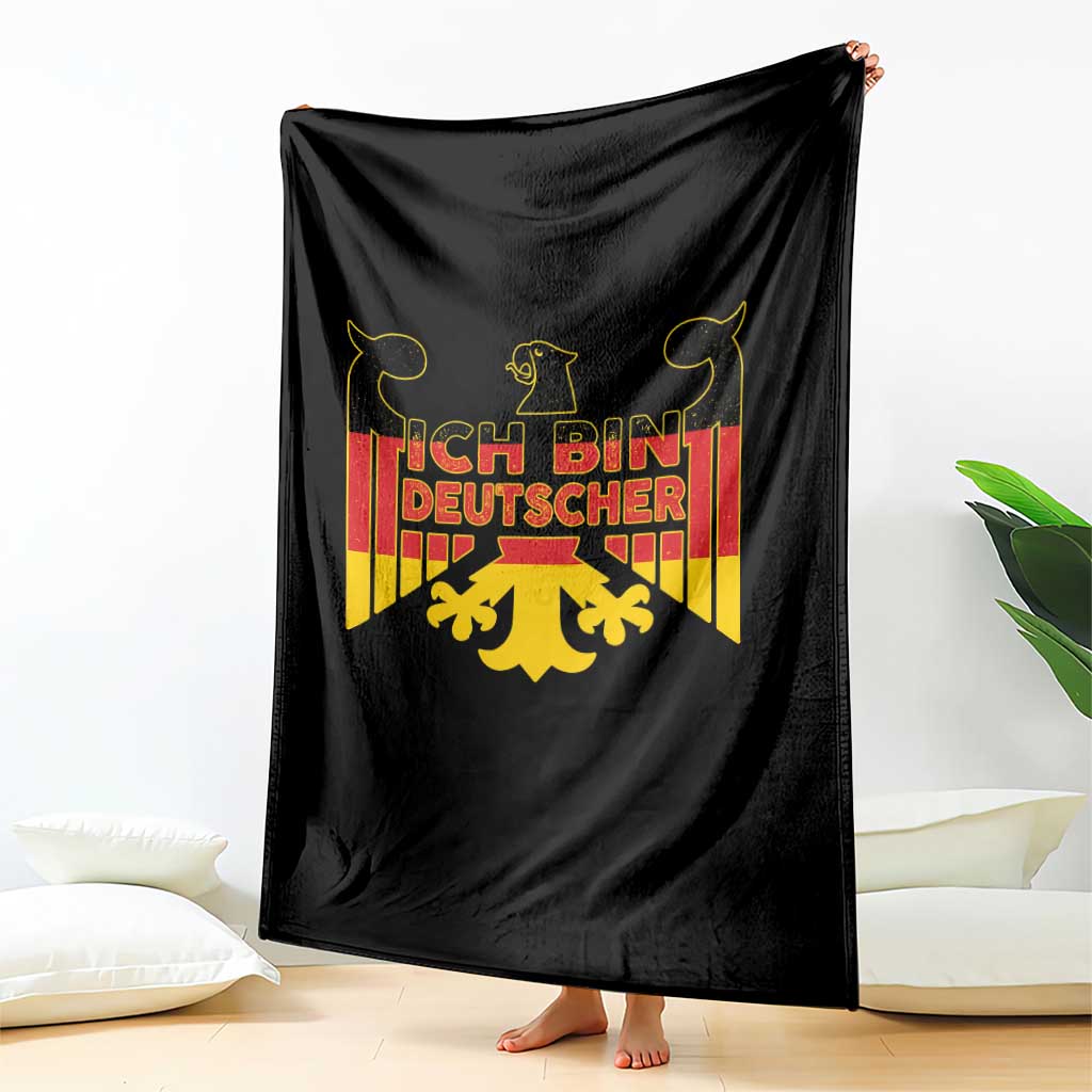 Proud Germany Throw Blanket Ich Bin Deutscher Bundesadler Coat of Arms TS11 Print Your Wear