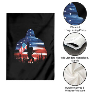 Funny Bigfoot Night Stroll American Flag Garden Flag Patriotic 4th July TS11 Print Your Wear