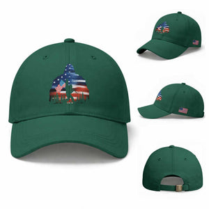Funny Bigfoot Night Stroll American Flag Baseball Cap Patriotic 4th July TS11 Baseball Cap Universal Fit Irish Green Print Your Wear