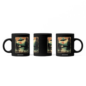 Funny Bigfoot Sasquatch Alien Spaceship UFO Introvert Bruh Coffee Mug TS11 Print Your Wear