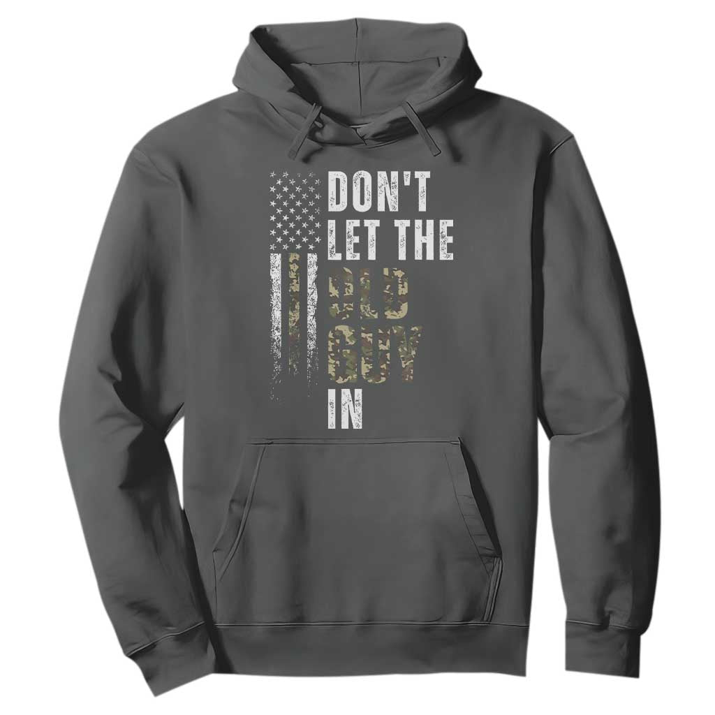 Funny Dont Let The Old Guy In Hoodie Vintage Camo American Flag TS11 Dark Heather Print Your Wear