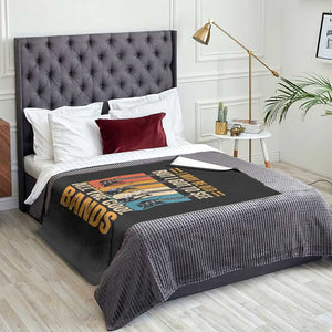 Funny I May Be Old But I Got To See All The Cool Bands Throw Blanket Guitar TS11 Print Your Wear