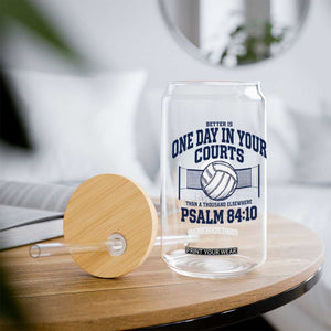 Funny Volleyball Christian Glass Can Better Is One Day In Your Courts Than A Thousand Elsewhere TS11 Print Your Wear