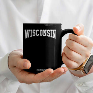 Wisconsin Vintage Athletic Sports Design Coffee Mug WI State Wisconsinan Gift