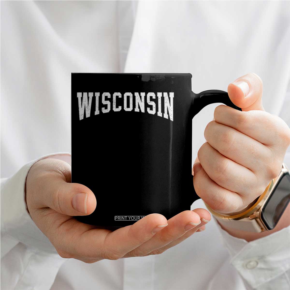 Wisconsin Vintage Athletic Sports Design Coffee Mug WI State Wisconsinan Gift