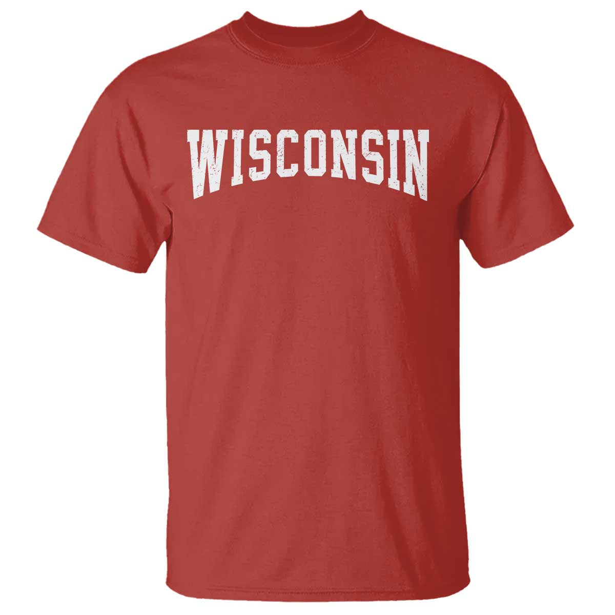 Wisconsin Vintage Athletic Sports Design T Shirt WI State Wisconsinan Gift
