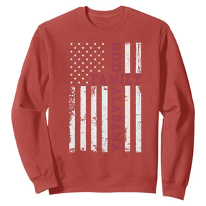 God Family Alabama Sweatshirt AL Game Day Christian American Flag TS11 Red Print Your Wear