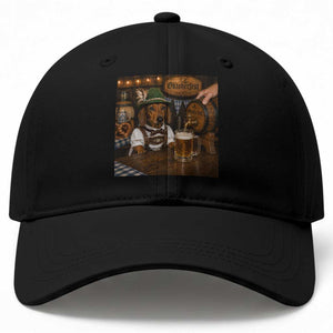 Funny Oktoberfest Wiener Drinking Beer Meme Dog Baseball Cap