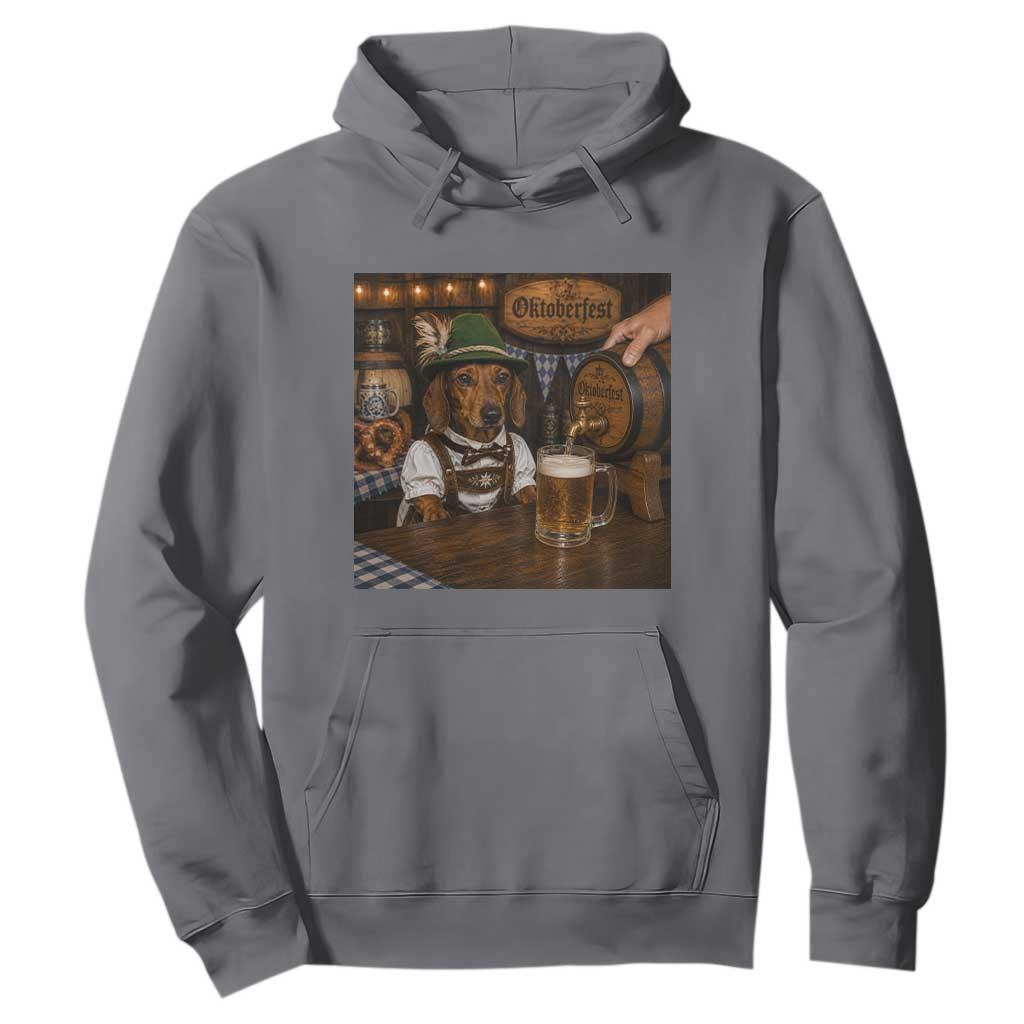 Funny Oktoberfest Wiener Drinking Beer Meme Dog Hoodie