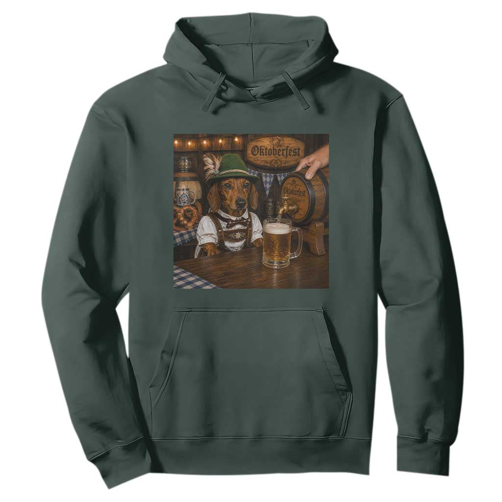 Funny Oktoberfest Wiener Drinking Beer Meme Dog Hoodie