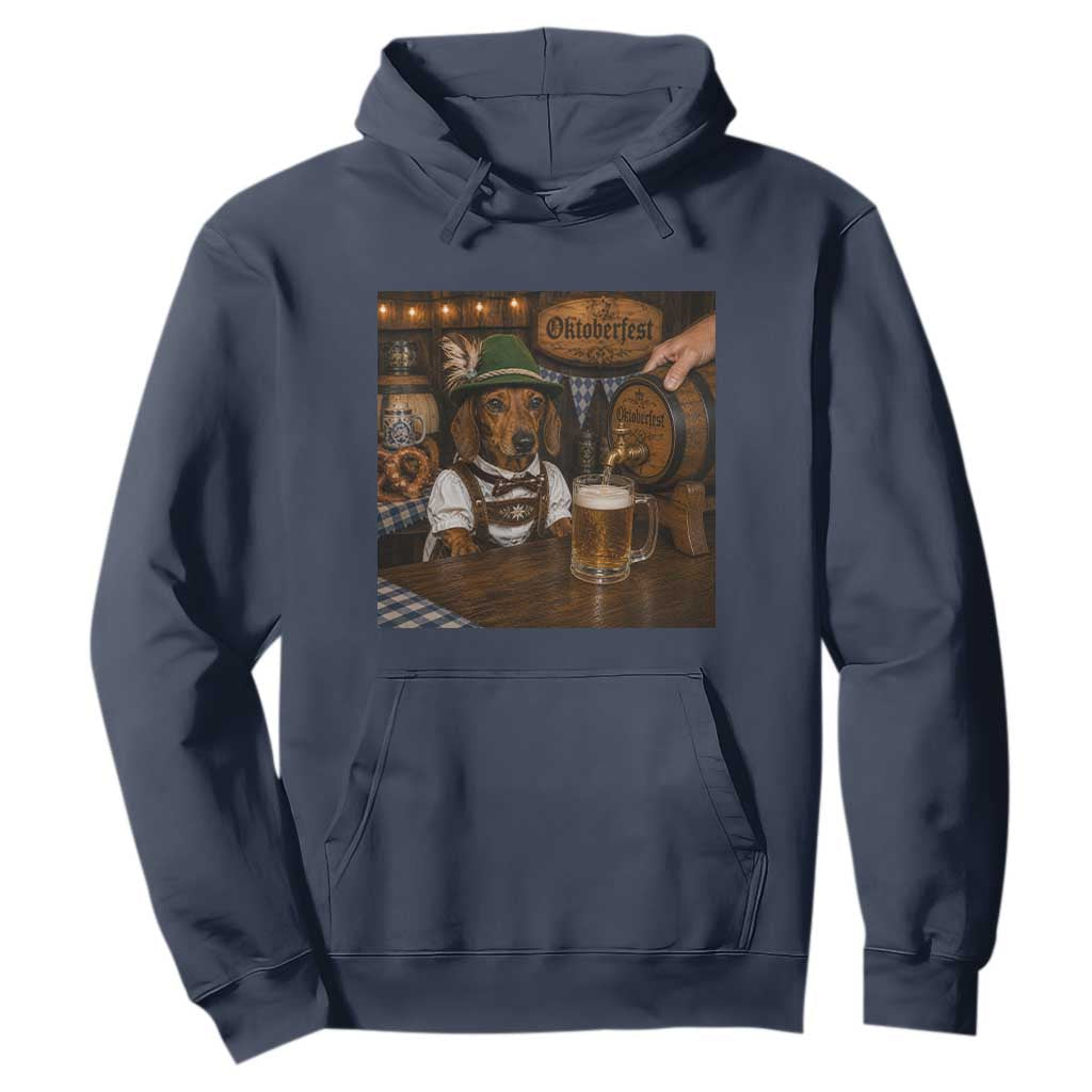 Funny Oktoberfest Wiener Drinking Beer Meme Dog Hoodie