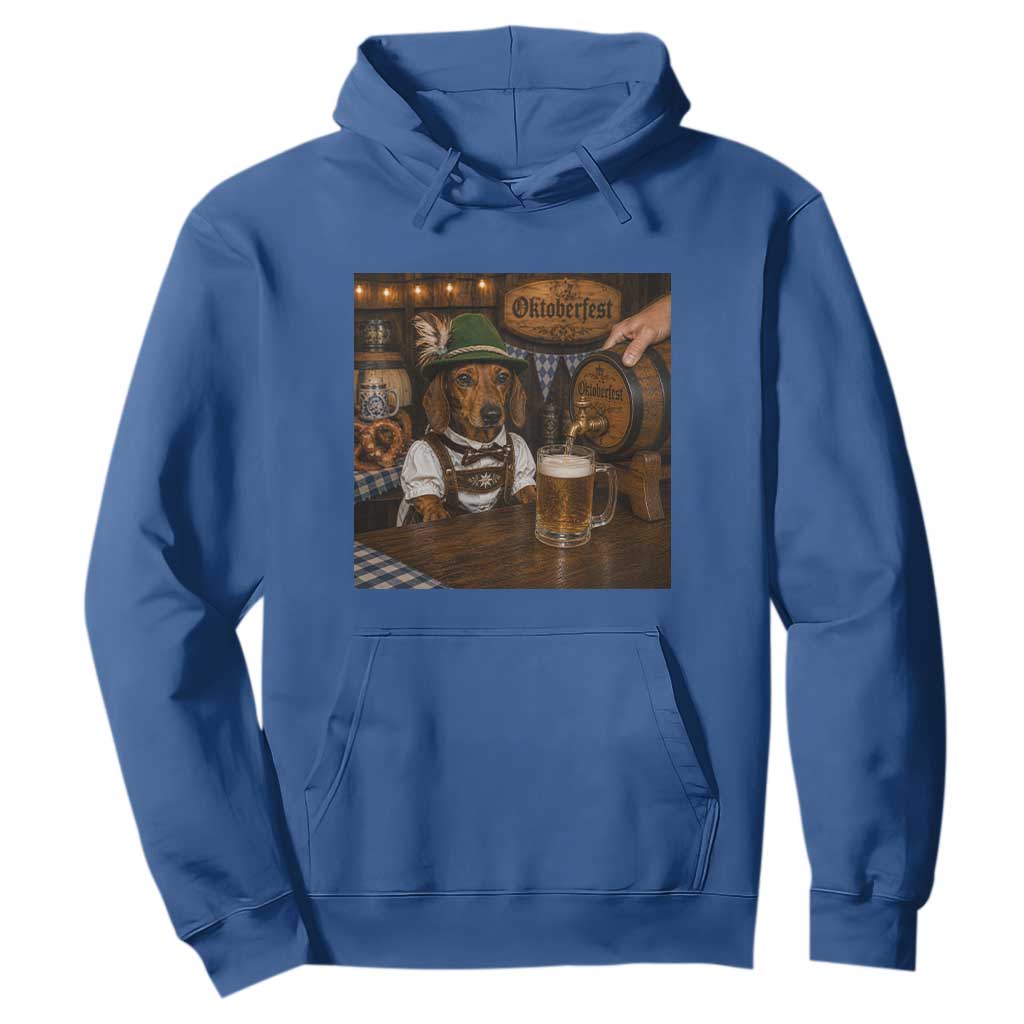 Funny Oktoberfest Wiener Drinking Beer Meme Dog Hoodie