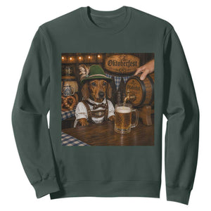 Funny Oktoberfest Wiener Drinking Beer Meme Dog Sweatshirt