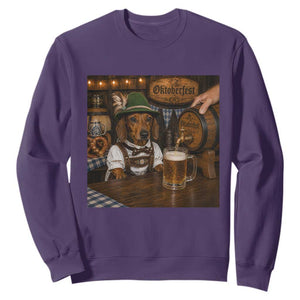 Funny Oktoberfest Wiener Drinking Beer Meme Dog Sweatshirt