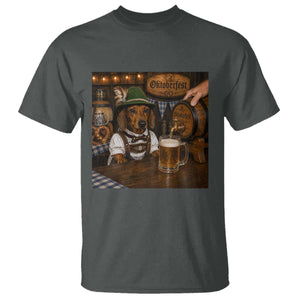 Funny Oktoberfest Wiener Drinking Beer Meme Dog T Shirt