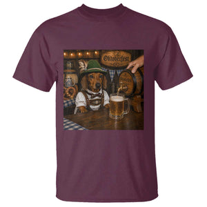 Funny Oktoberfest Wiener Drinking Beer Meme Dog T Shirt