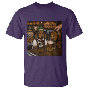 Funny Oktoberfest Wiener Drinking Beer Meme Dog T Shirt