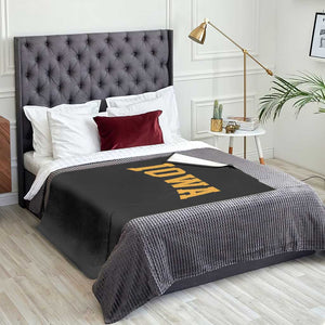 Iowa Vintage Athletic Sports Design Throw Blanket IA State Iowan Gift